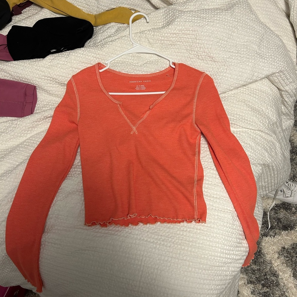 american eagle crop top long sleeve